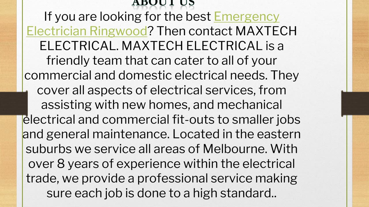 Emergency Electrician Ringwood