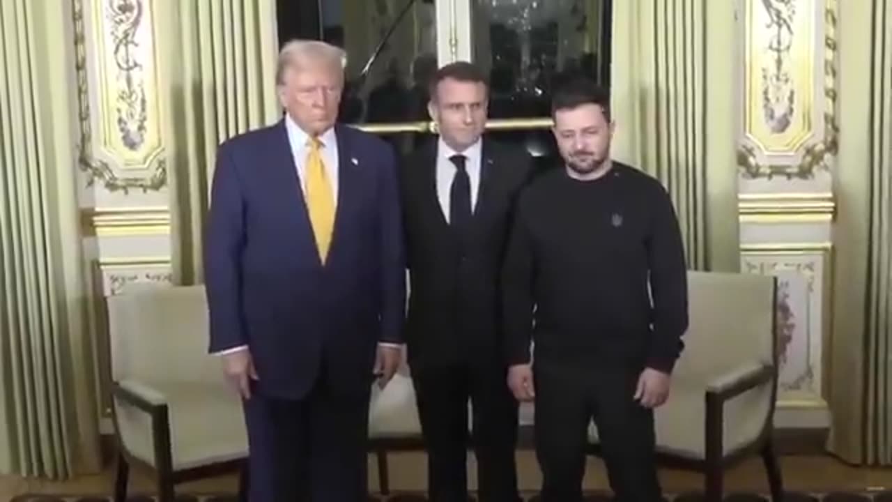 President Trump meets with Macron and Zelensky in France.