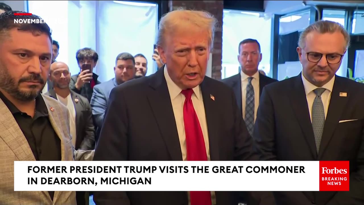 WATCH: Trump Meets With Voters At Coffee Shop In Dearborn, Michigan