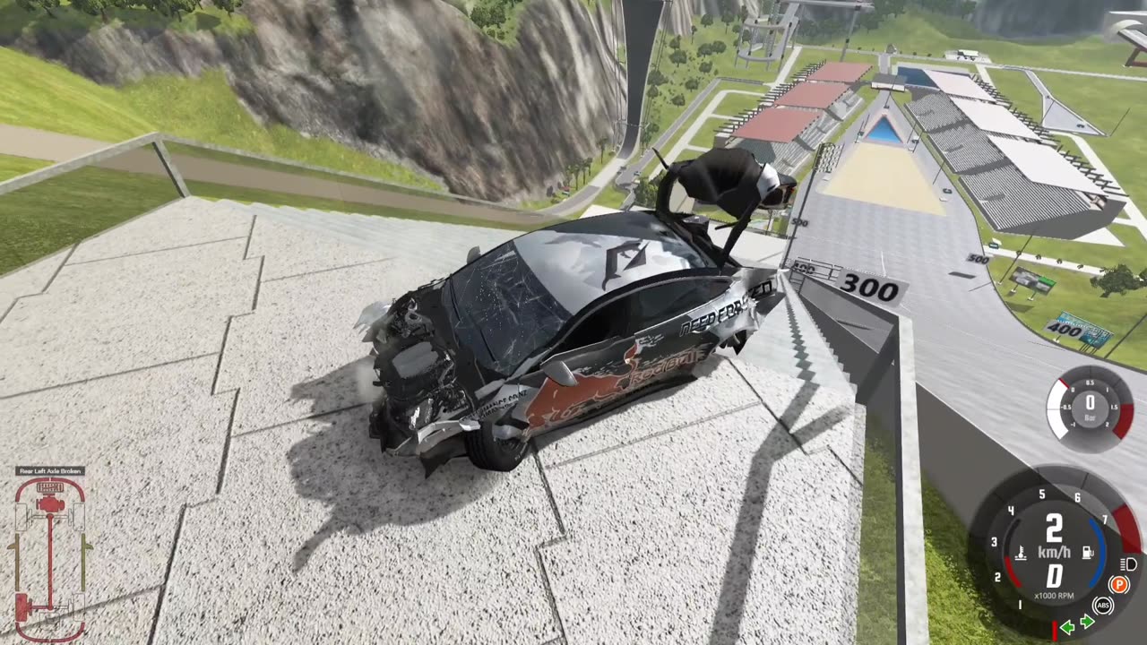 Stairs Jump Down #90 🚙 BeamNG Drive PC Game 💥 CAR crash