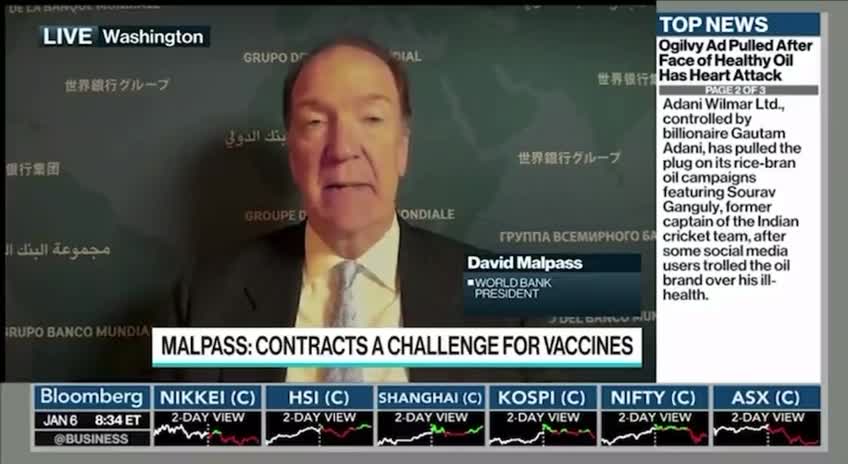 World Bank President on Pfizer's vaccine hesitancy