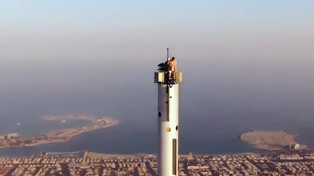 Crazy ad shoot on the world's tallest building