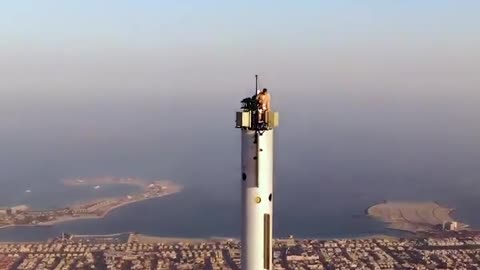 Crazy ad shoot on the world's tallest building