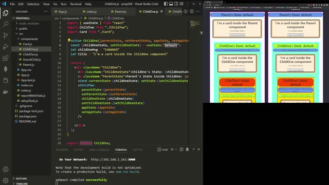 React tutorial Prop drilling