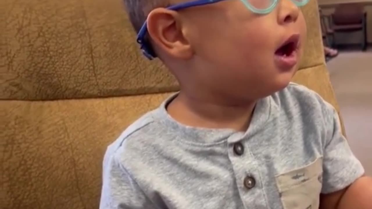 Toddler reacts to seeing Mother clearly for the first time