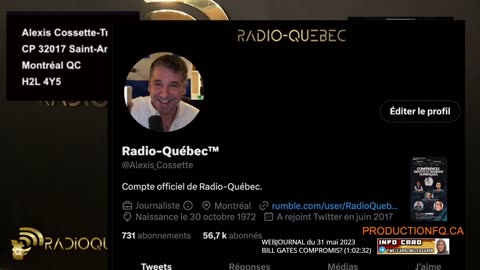 Extrait du WEBJOURNAL de RADIO-QUÉBEC du 31 MAI 2023 - BILL GATES COMPROMIS? - Variant