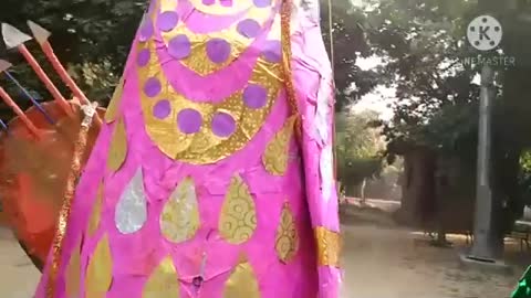 my home made effigy ravana, kumbh karan, meghnath