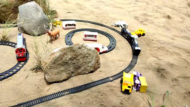 Steam Train Drama Railking Crashes a Truck to Destroy it! Assembles and Finds Cc 201 Train Toys