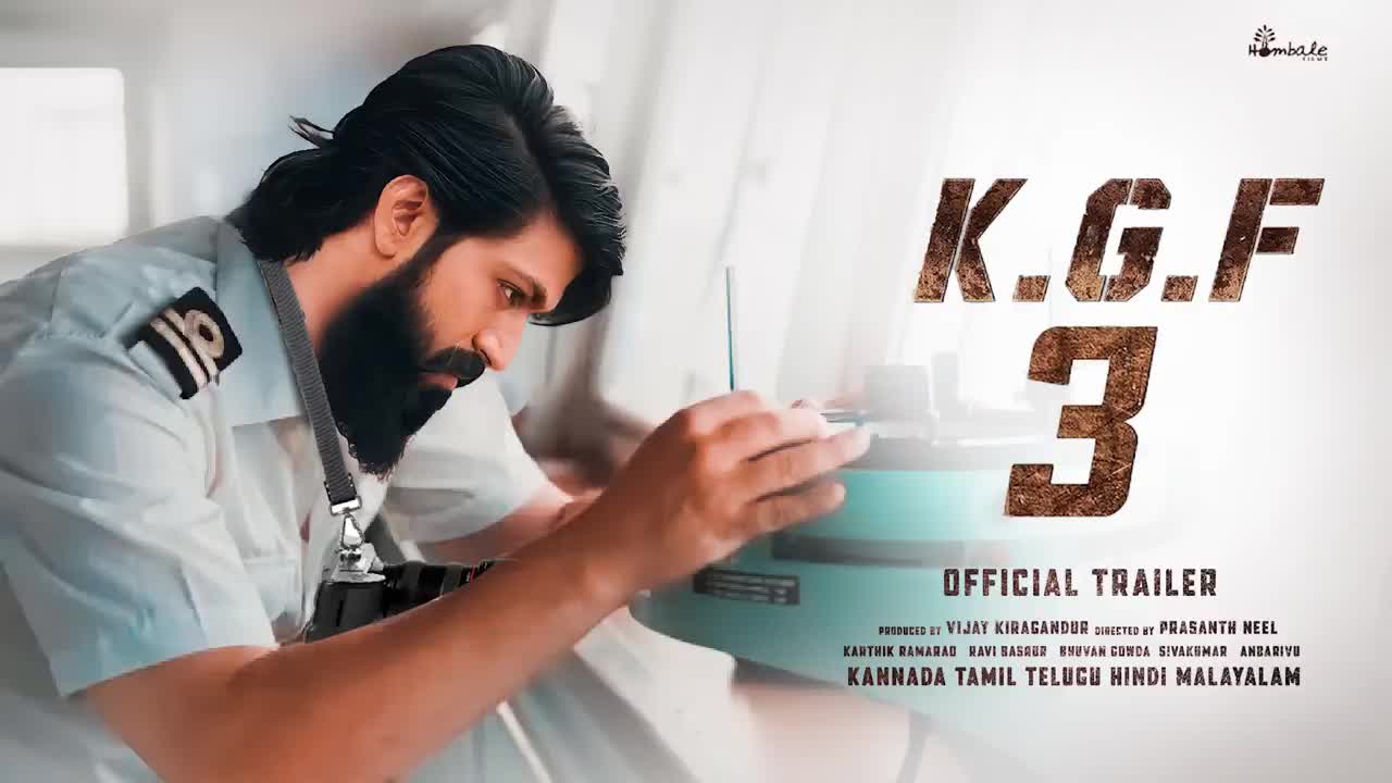 KGF CHAPTER 3 Official Trailer | Yash | Prabhas | Prashanth Neel | Ravi Basrur | Kgf 3 Trailer