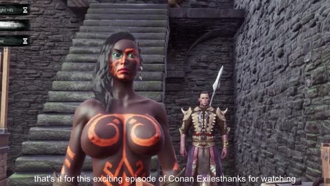 Conan Exiles, farming raw ash, volcano, Busty, boobs, breast expansion, huge tits