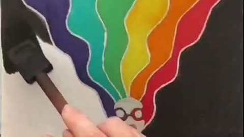 Batik Artist Paints Pride Hair Using Wax And Colorful Dyes on Fabric