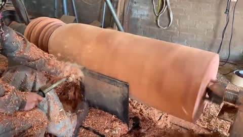 Amazing Woodturning Creative Skills Craft Fastest Easy - Great Art On A Big Wood Lathe