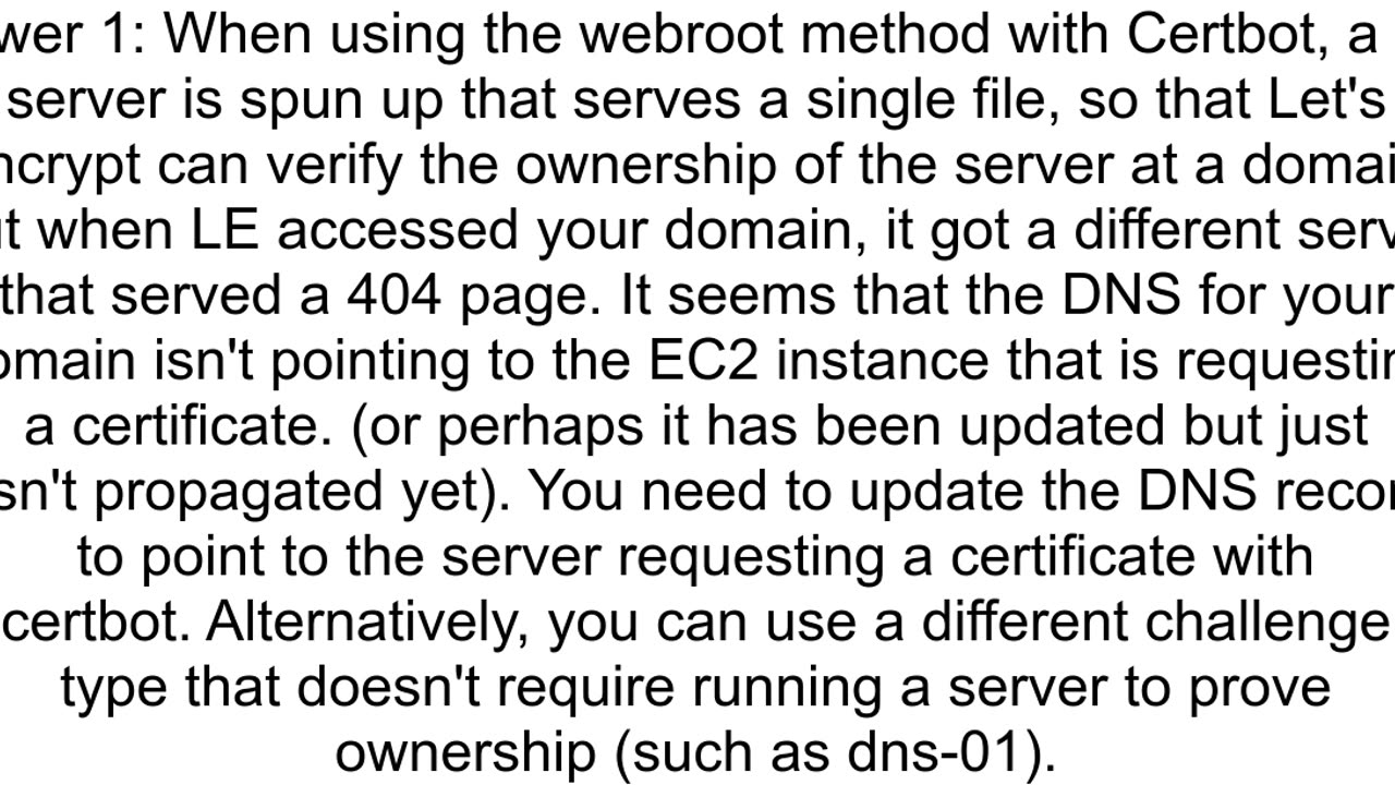 Certbot failed to authenticate some domains