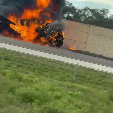 A private airplane crashes on I-75 in Naples, Florida.