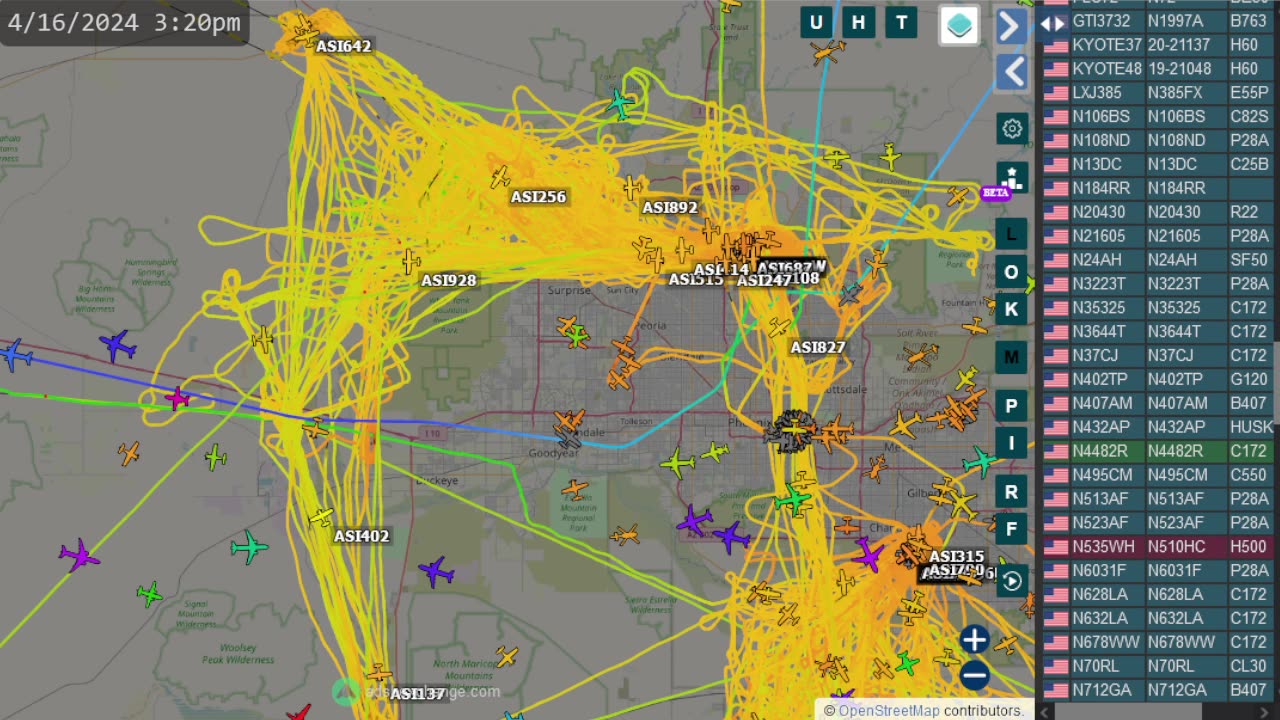 More China N288PA N749PA N4188T N433MA N428PA over US60 and Mormon Mafia Invaded towns - Apr 16th