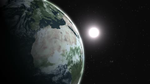 Earth and moon