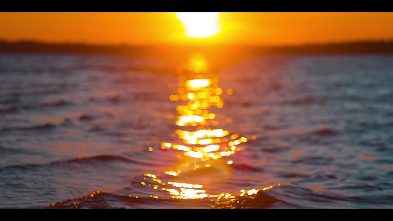 The ocean at sunset