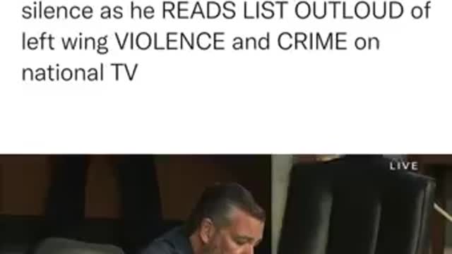 Ted Cruz sends Senate into stunned silence as he READS LIST OUTLOUD of left wing VIOLENCE and CRIME