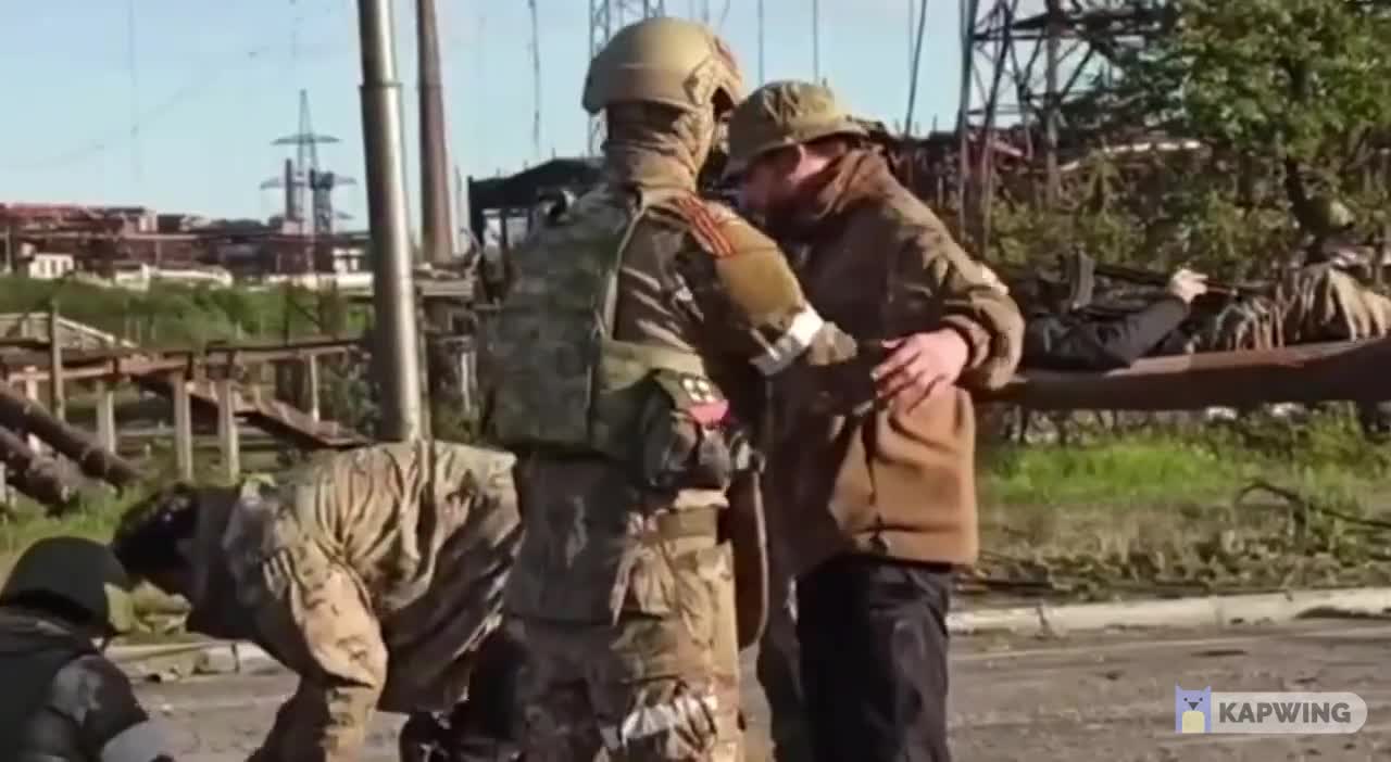 Ukranian forces of Azov steel factory surrendered themself to Russian forces