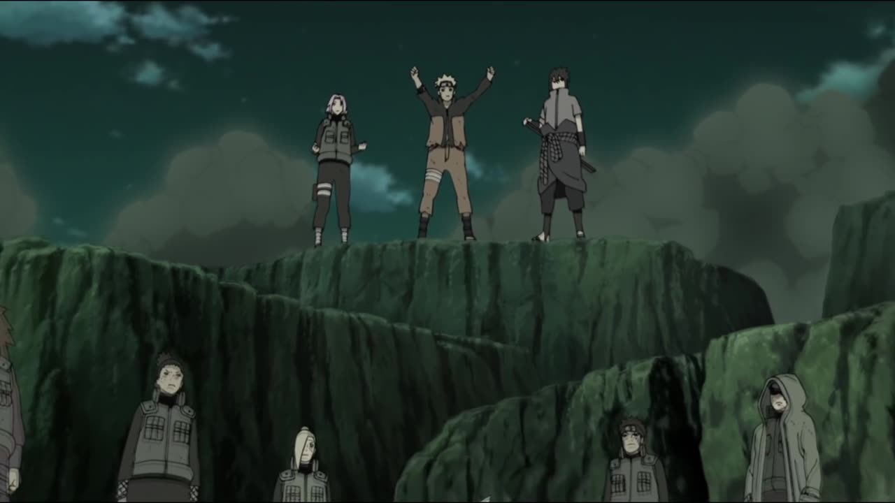 Sasuke and Reanimated Hokages Enter War Madara Sensed That Hashirama Becoming English Dub_1080p