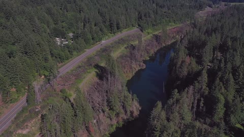 Estacada Lake and the Hwy 211 bridge, 06-01-2021