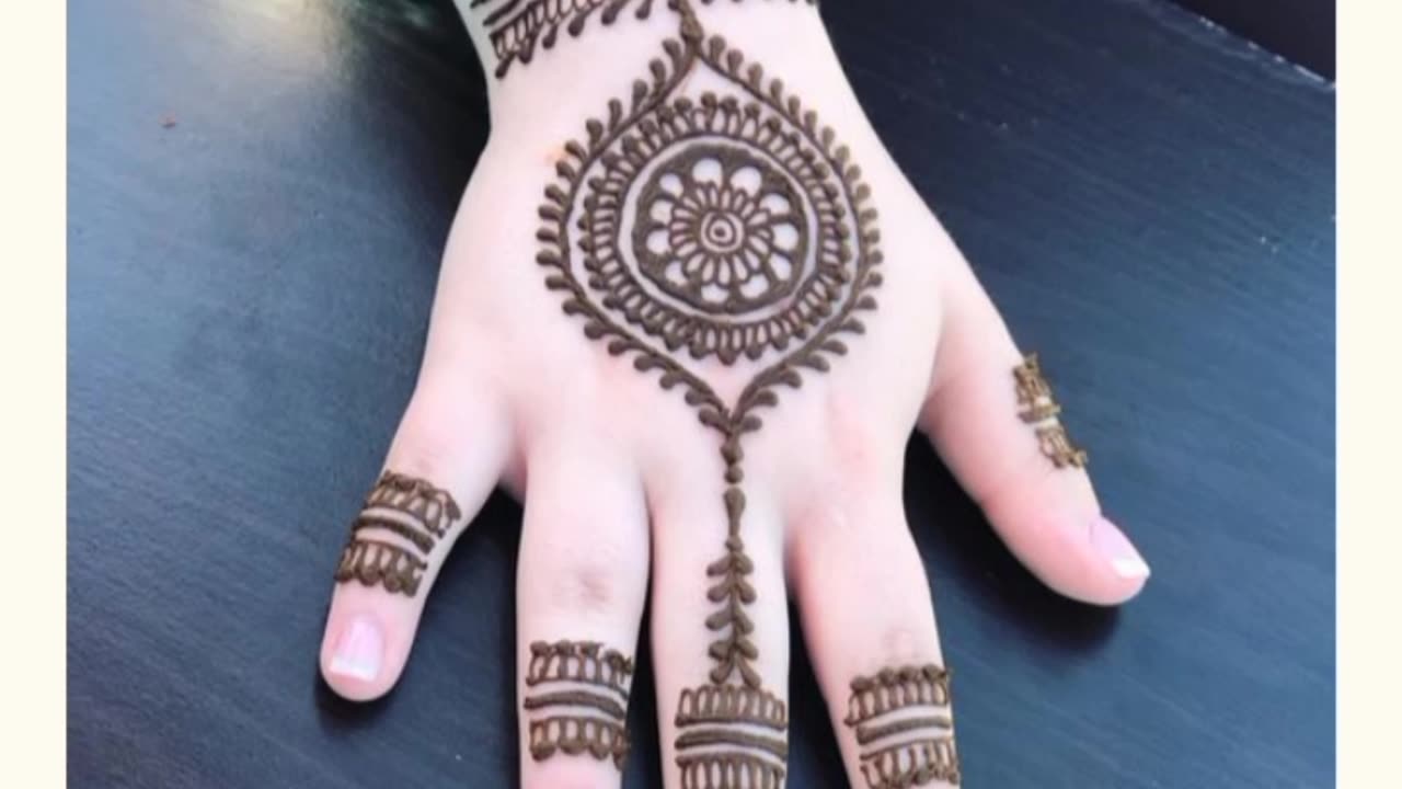 Simple Mehndi designs for kids