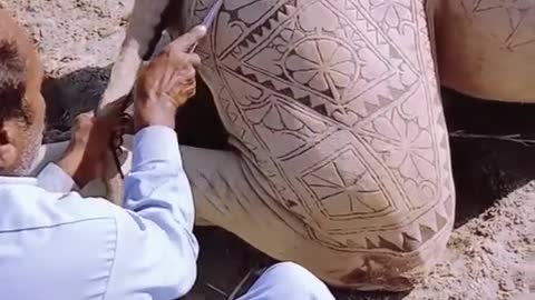 Tattoo on camel best artist in Pakistan.