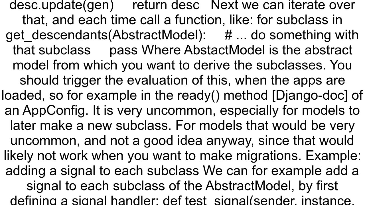 Can I run code every time an abstract class is inherited