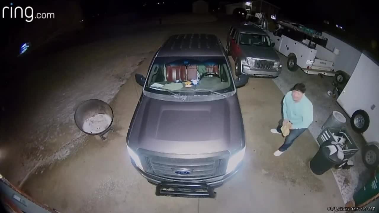 Guy Slipped Making Him Let Go of a Bag That Went Flying Up Then Landed Next to Him