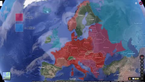 WW2 in 30 seconds using Google Earth