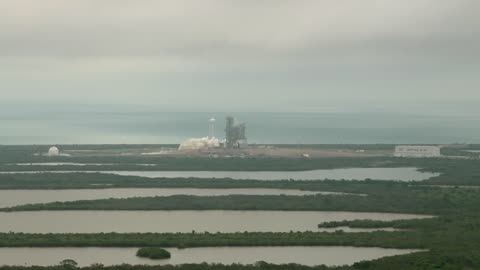 Liftoff in UHD of SpaceX Falcon 9 on CRS-10 Mission