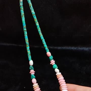 Natural turquoise Princess spiny oyster beaded necklace high quality Genuine Gemstone02