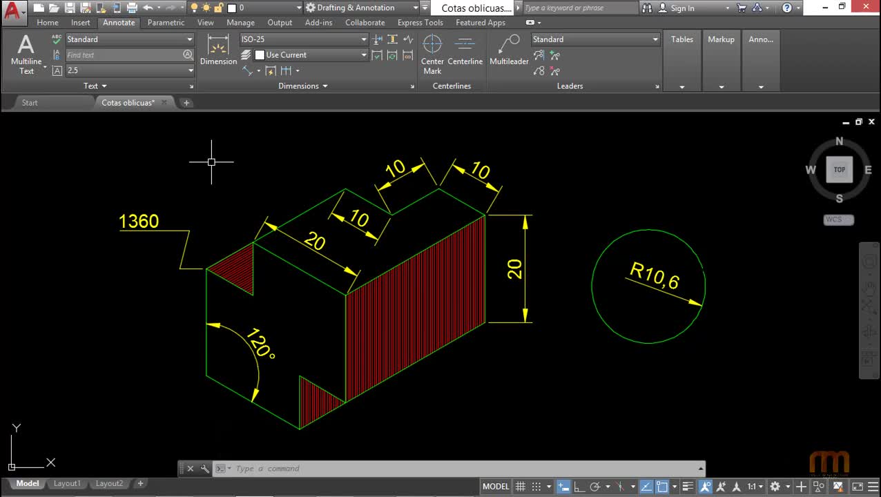 Como crear acotado oblicuo AutoCAD