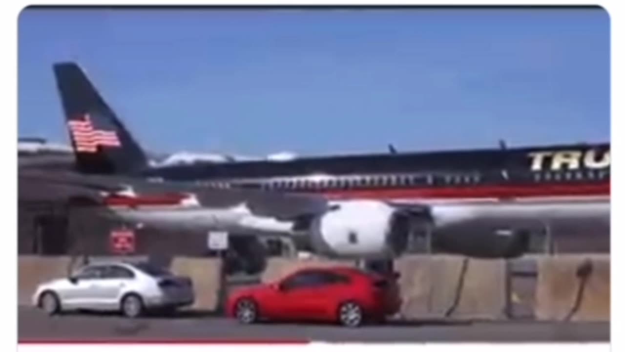 TRUMPS PLANE FILMED IN WASHINGTON DC