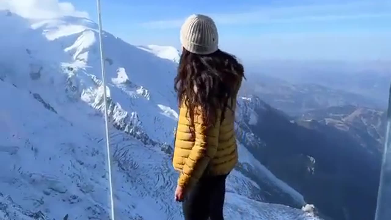 Beautiful girl in building