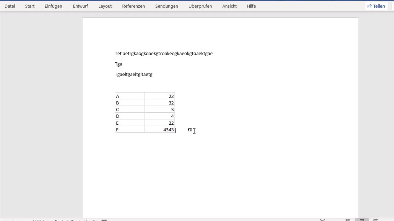 Excel Tabelle in Word einfügen