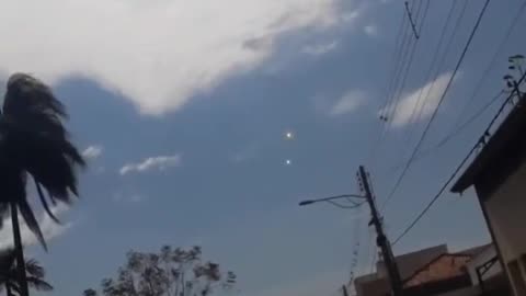 2 UFO'S dancing in the sky