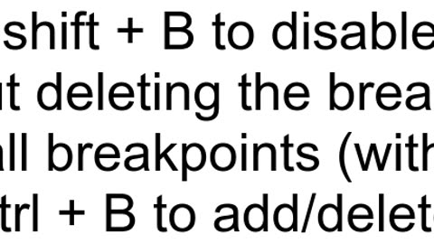 Google chrome dev panel shortcut for activatedeactivate breakpoints