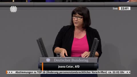 Joana Cotar Rede vom 29.09.2022 (2) - Änderung personenstandsrechtlicher Vorschriften