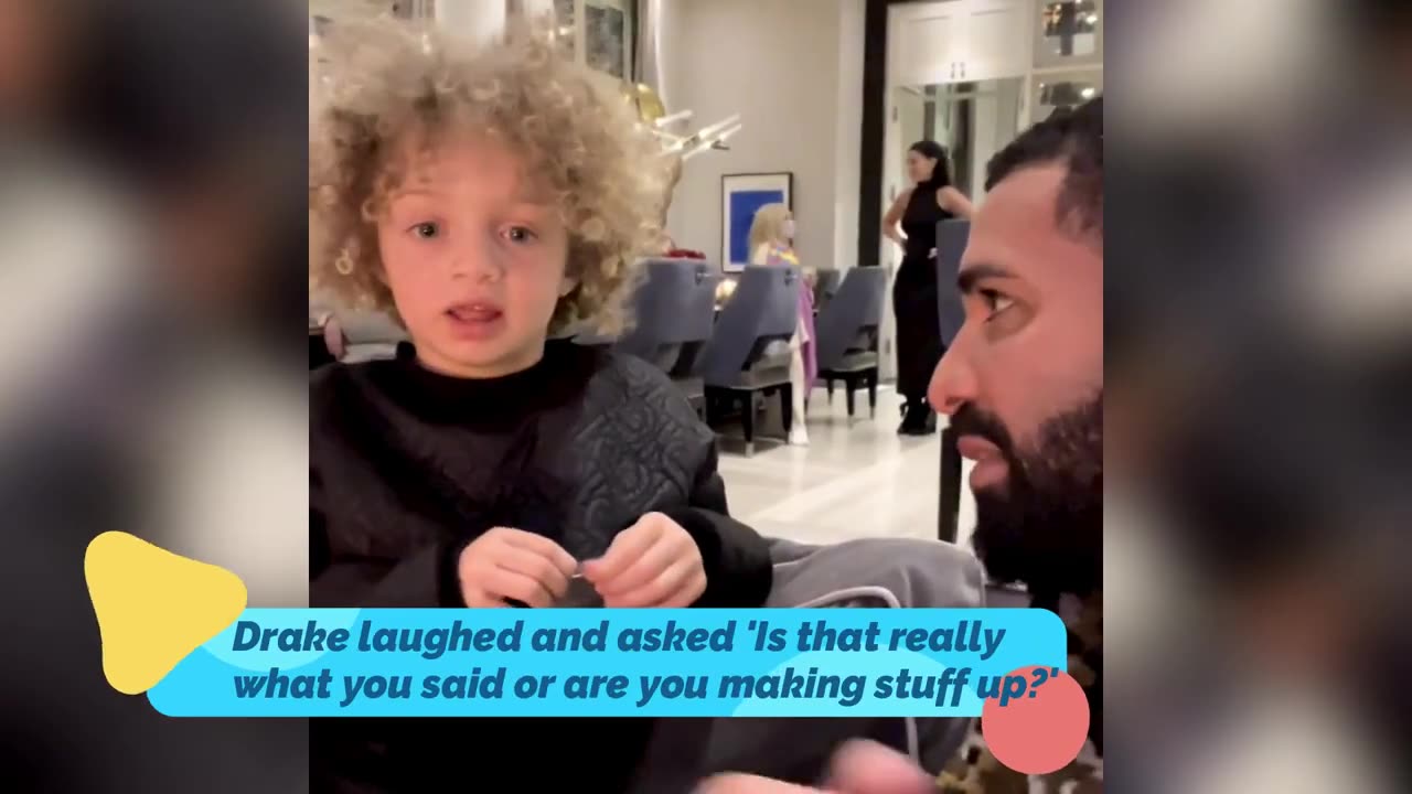 Drake's Son Adonis Graham Teaches Him How To Speak French at Grandma's B-Day Party!
