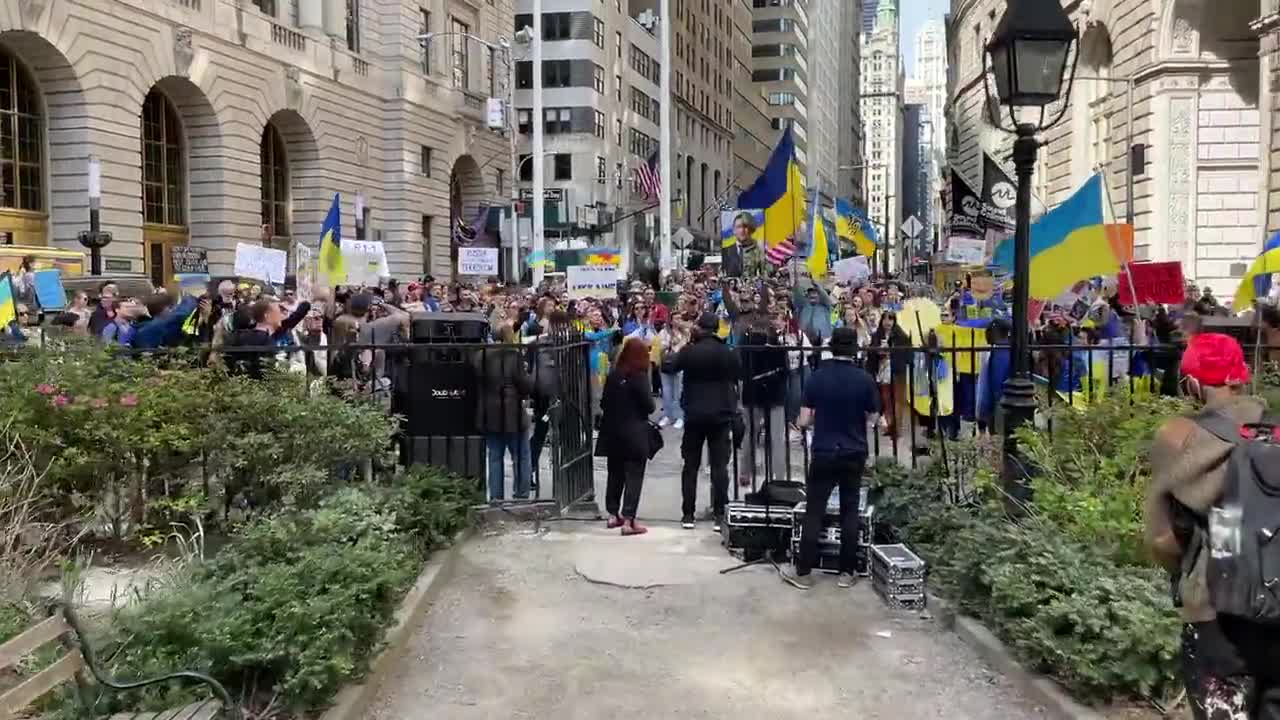 Pro Ukraine demonstration in Manhattan, New York