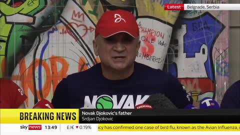 Novak Djokovic's father urges people to collectively rise up...