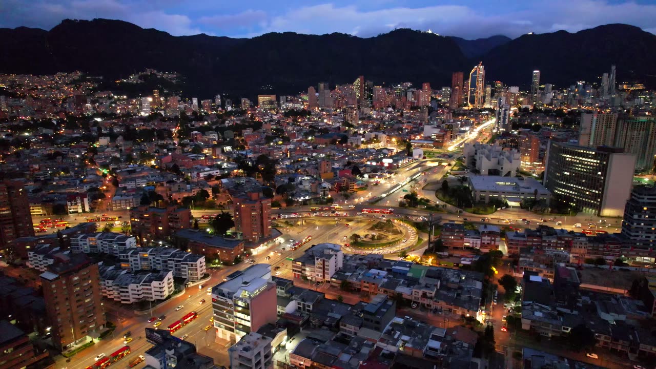 Bogota at dusk tonight