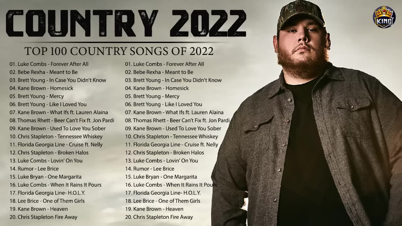 Top 100 Country Songs of 2022 - Luke Combs, Chris Stapleton, Chris Lane, Morgan Wallen, Taylor Swift