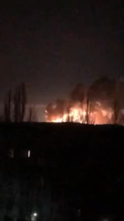 Air defense strike in Novaya Kakhovka