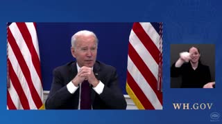 Press are kicked out of the room following a brief statement from Biden.