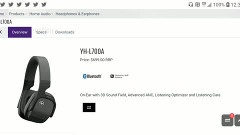 Yamaha YH-L700A wireless ANC headphones Debuts with 3D Sound Field audio, head tracking at $699