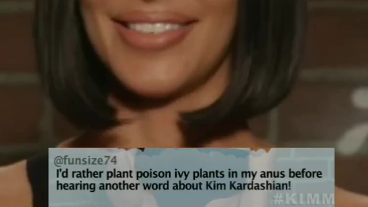 Kim Kardashian reads mean tweets from fans