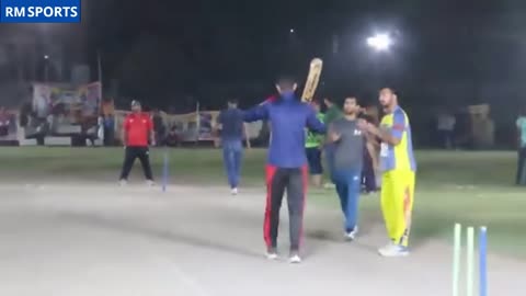 ustad zaheer vs 16years Old boy 1st ball six