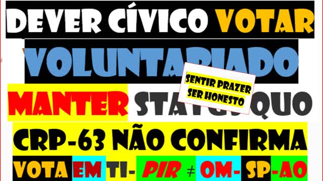 politics-VOLUNTÁRIOS 600.000 NÃO CONHECEM CRP-63 SERÁ QUE EXISTE ?